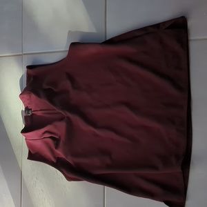 Burgundy tank top blouse